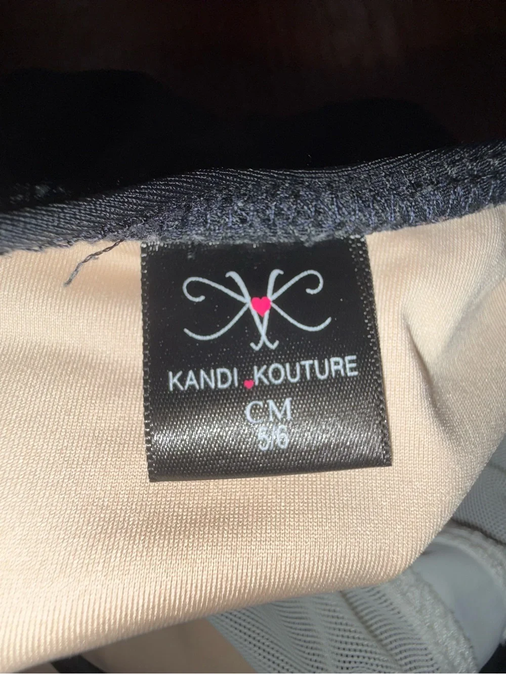 Kandi Kouture Black & White Dance Leotard Size Child Medium (5/6)
